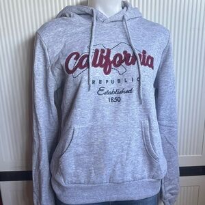 Reflex Gray Hoodie with Red Accents